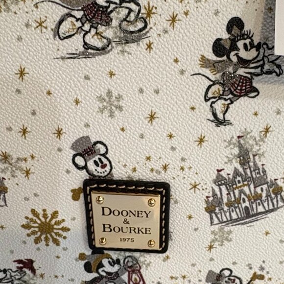 Dooney & Bourke Disney Parks Winter Wonderland Christmas Holiday Tote Purse BNWT - Picture 2 of 13